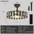 17.71 In. Indoor Modern Black Crystal Ceiling Fan With Light Luxury Fandelier With Silent Remote Reversible Fan Blades
