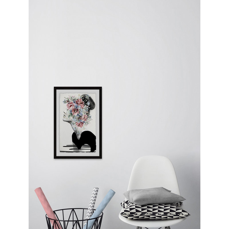 « fleur couronne », impression encadrée, H 12 po x l 8 po x P 1,5 po