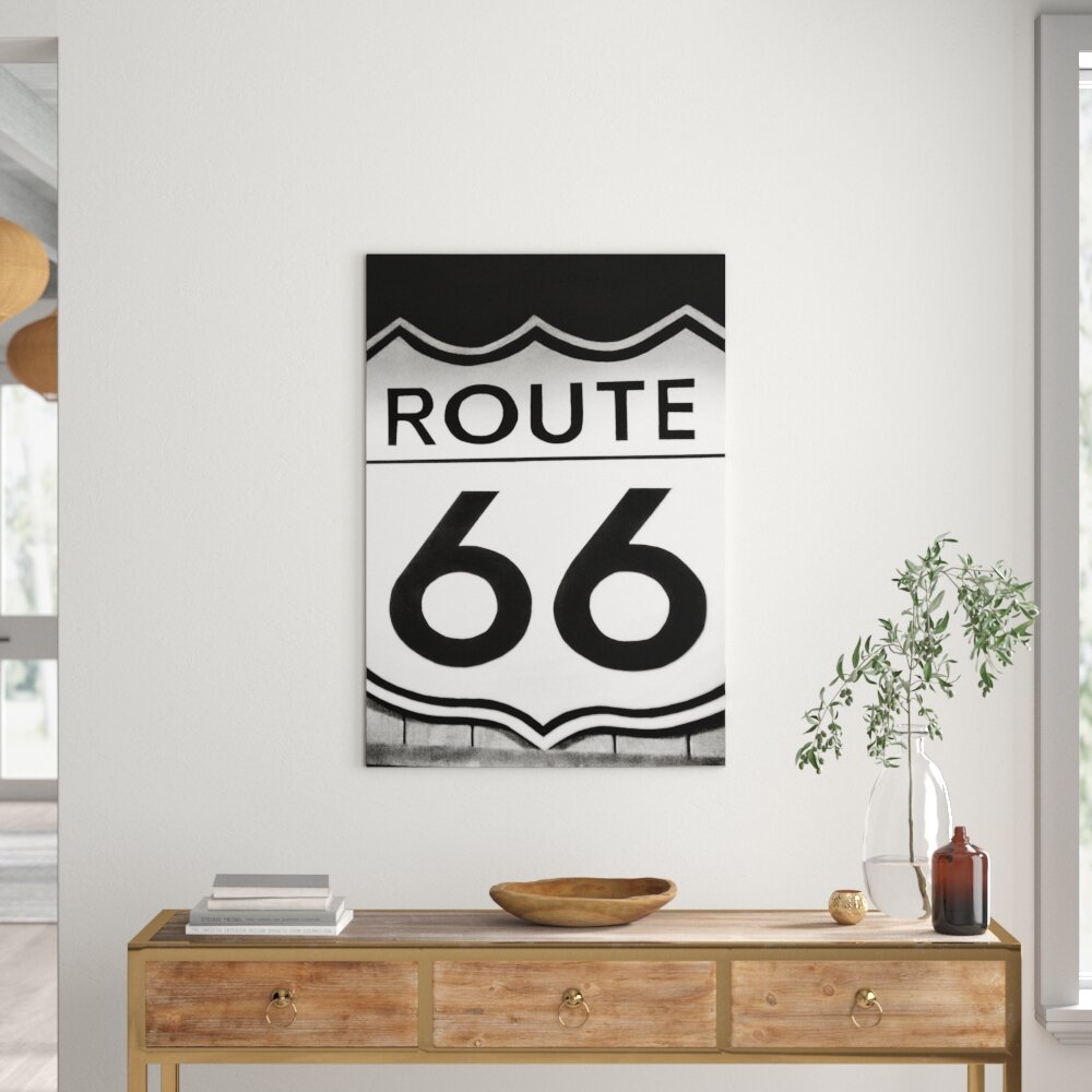 Leinwandbild Modernes Route 66 Schild