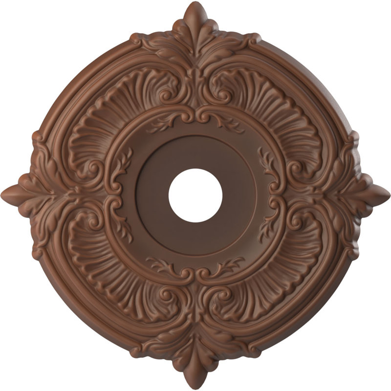 Médaillon de plafond en PVC thermoformé Attica, 22" OD, Rouille métallique