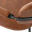 47cm H Upholstered Metal Armchair in Brown