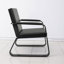 Ensemble de canapé 3 pièces pour salle d'attente, ensemble de mobilier de réception en cuir PU moderne, 2 fauteuils simples + 1 causeuse double, canapé de vestibule à cadre en métal robuste pour bureau, cabinet, salon, noir
