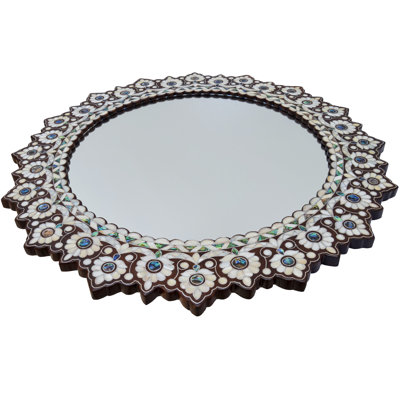 Syrian Solid Wood Scalloped Wall Mirror