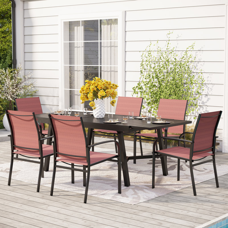 Alyah Rectangular 6 - Person 84" Long Dining Set