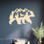 Art mural en forme d'ours avec arbres, paysage de montagne et cerfs - ACM-125598606-125598604