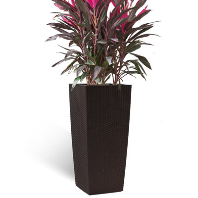 30 In Tall Large Flower Pots Planter With Self-Watering Drainage Holes&Inner Trays Indoor Outdoor Plant Pot With Drain Holes, Water Level Monitor, Inner Bucket For Garden, Patio, Porch, Backyard,Brown