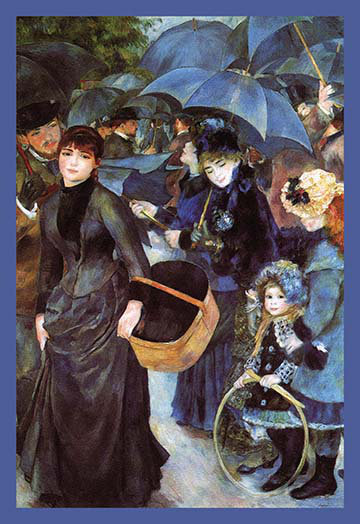 « the parasol » par renoir, reproduction d’art, H 30 po x l 20 po x P 1,5 po