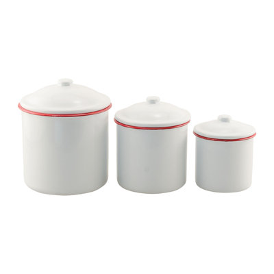 Porcelain China Canister - Set of 3