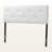Empress Full Faux Leather Headboard In White With Button-Tufted Crystals, 52.43" H X 55.8" W X 3" D-2083783359-2083783357