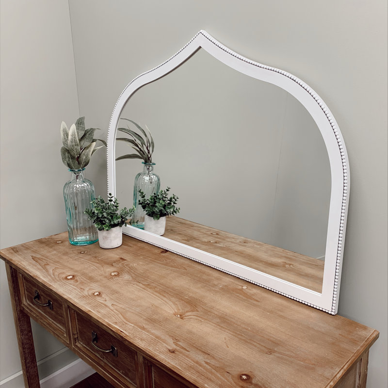 Aspynn Arch Mirror, Linen White, 27.38" x 38.38"