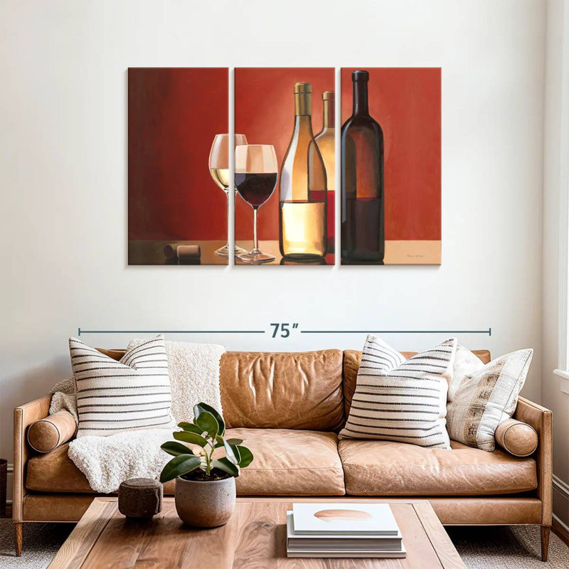 Yarlin Wine Trio, 36" H x 57" W