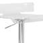 Tabouret réglable transparent et chromé avec pivot