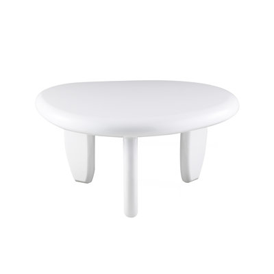 White High Gloss End Table