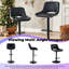 Ensemble de 2 tabourets pivotants réglables, base en métal durable, capacité de poids de 250 lb