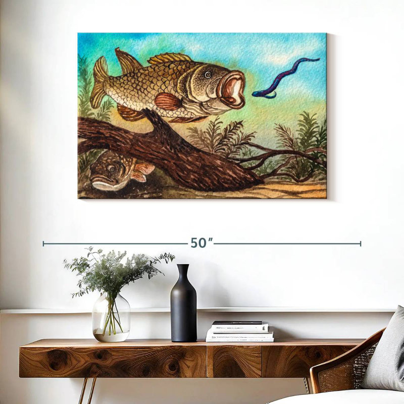 Brampt Largemouth Bass, 26" H x 39" W