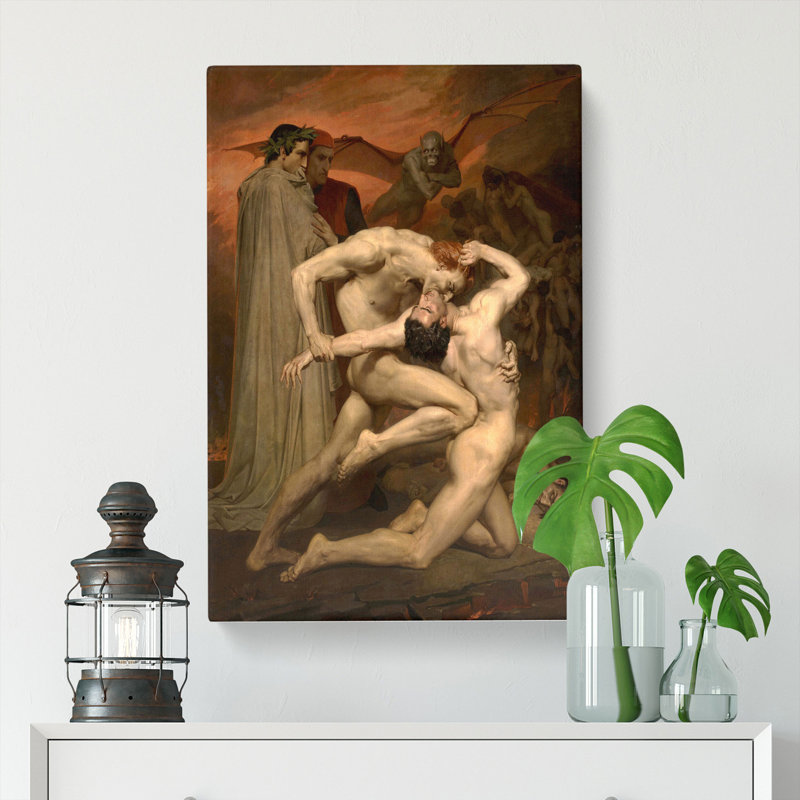 Dante and Virgil by William Adolphe Bouguereau - Wrapped Canvas Painting, 60cm H x 40cm W x 3cm D