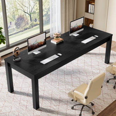78.7 Inch Extra Long Desk 2-person Desk, Double Computer Table, Work Writing Study Workstation For Home, Office Or School