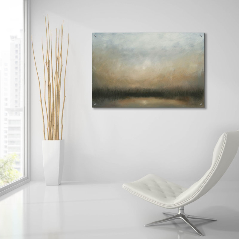  «Evening Landscape» par James Wiens, art mural en verre acrylique, 36 po x 24 po