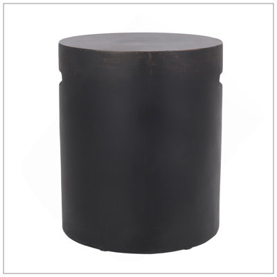 Table d'appoint d'extérieur en béton léger, cuivre