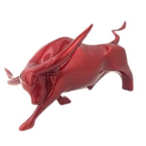 Lenu Red Bull Figurine / Sculpture