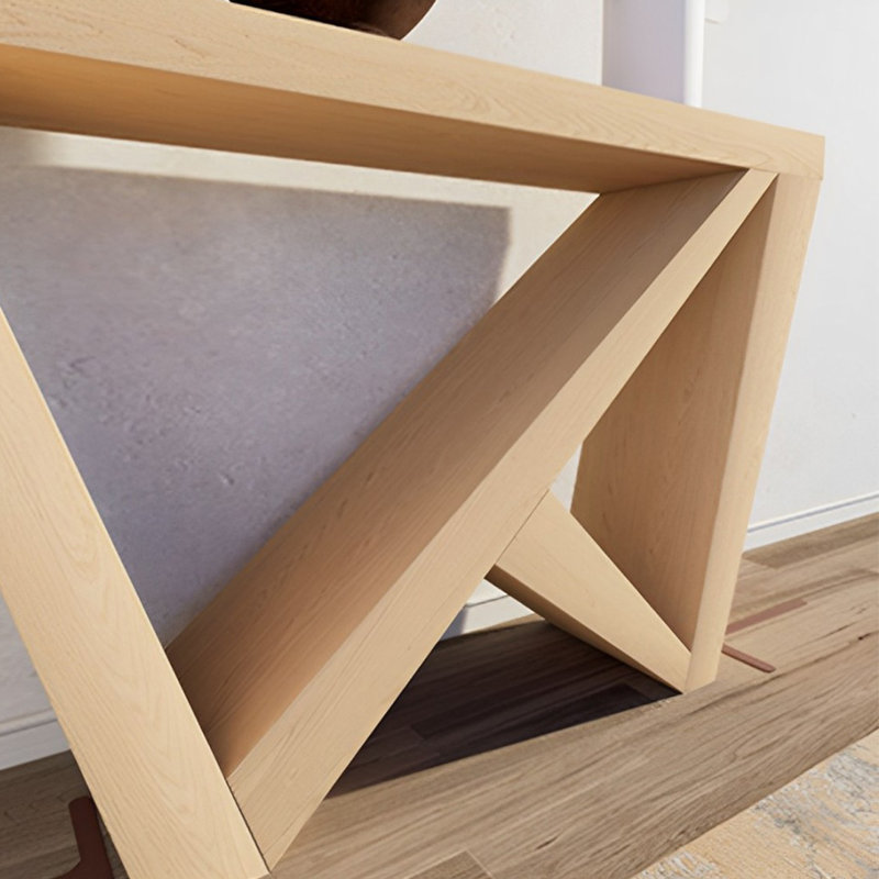 Console Modern Minimalist Art, H 31,89 po x l 47,24 po x P 11,81 po, Bois naturel