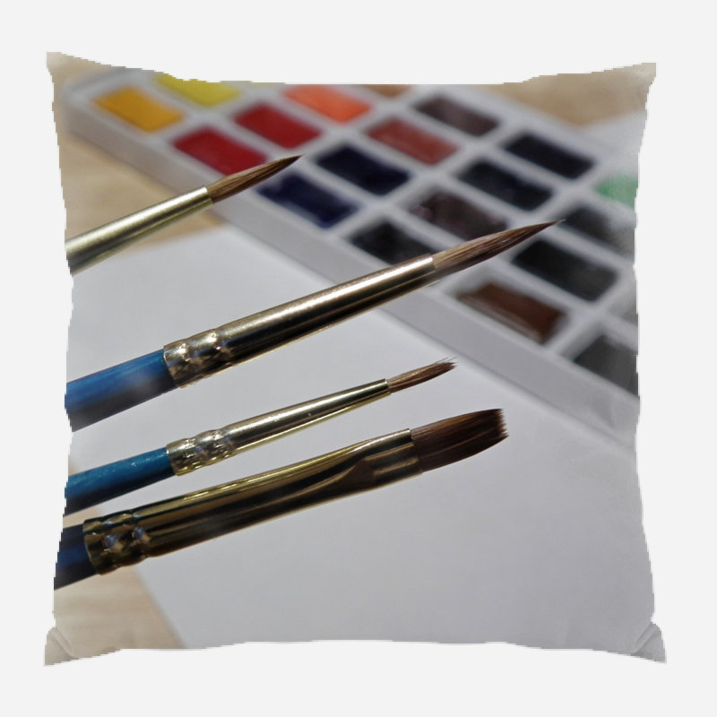 Housse de coussin d'extérieur carré Astin Brush, Intérieur, Microsuède