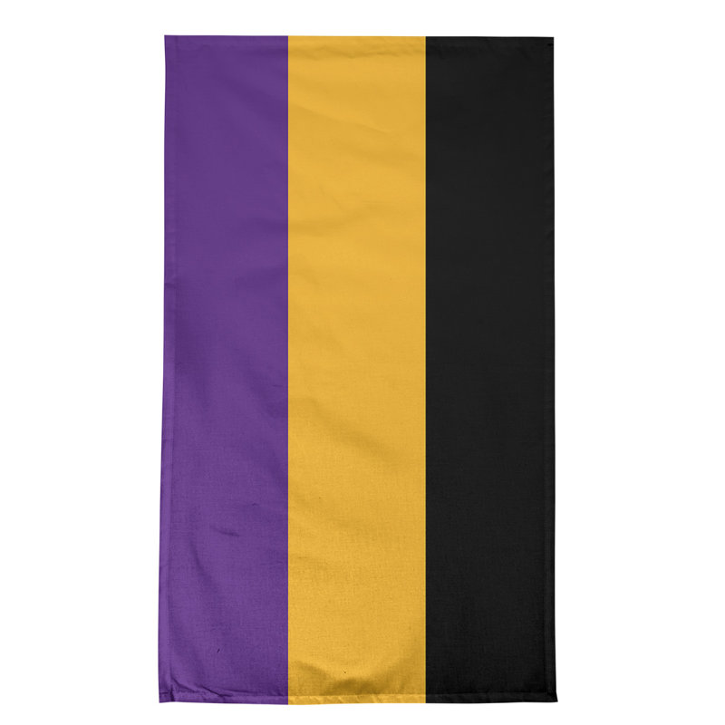 Serviette de thé à rayures pour équipe de football baltimore retour, Cotton, Mauve / or / noir Los Angeles Basketball