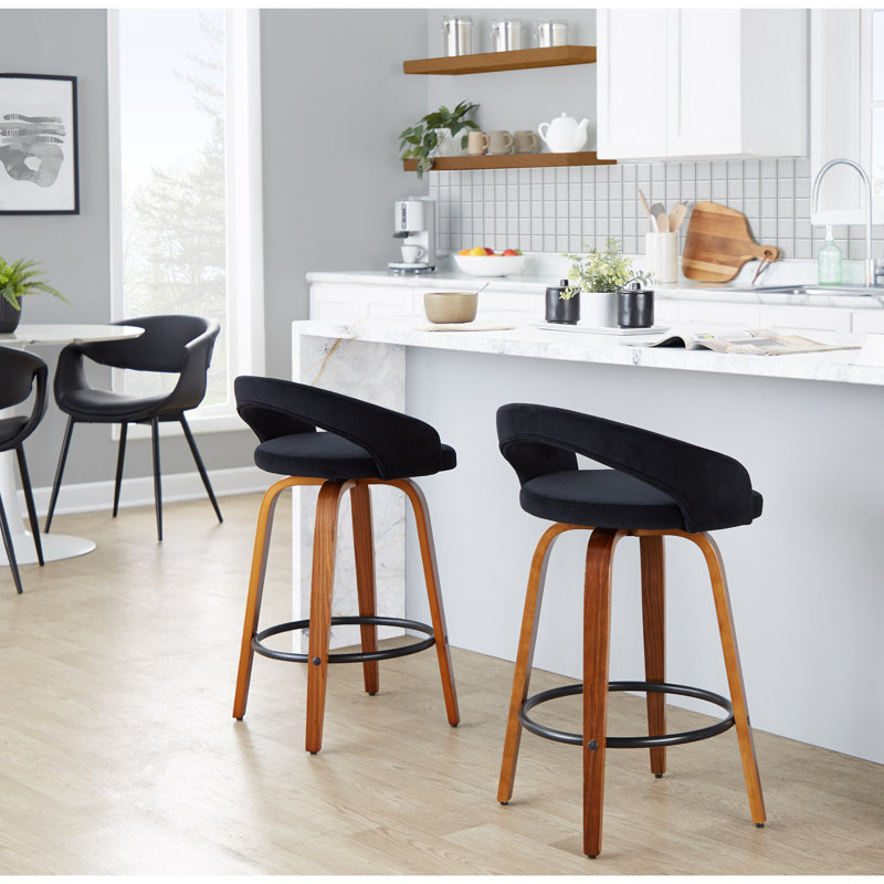 Contemporary Counter Stool, Noir
