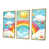 Toile avec cadre flottant or