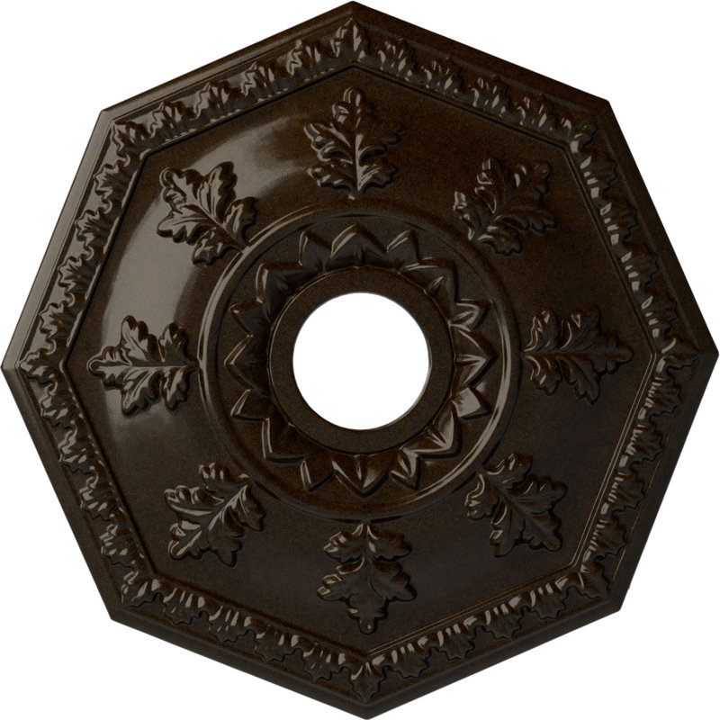 Endurathane Nottingham Ceiling Medallion, 18"OD x 3 1/2"ID x 1 1/2"P (Fits Canopies up to 4 5/8"), Hand-Painted Bronze Finish