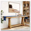 Table basse de style naturel, table d'entrée en bois, console élégante