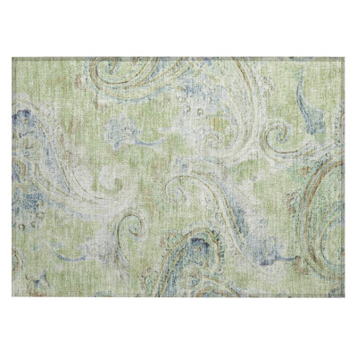 Machine Washable Indoor/Outdoor Chantille ACN2748 Paisley Rug