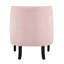 Élégante chaise d'appoint en chenille rose avec structure en bois massif et couvercle à boutons pour la décoration intérieure-387922527