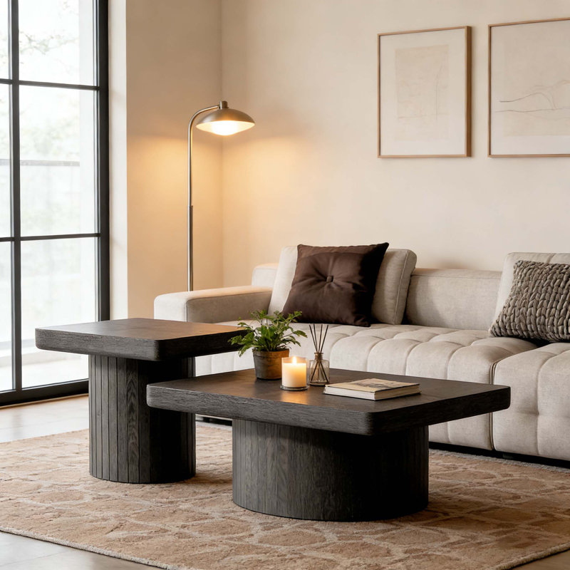 Ensemble de tables basses Modern Modern, Noir