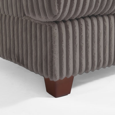 Chaise d'appoint rembourrée en fausse fourrure avec coussin Ermia