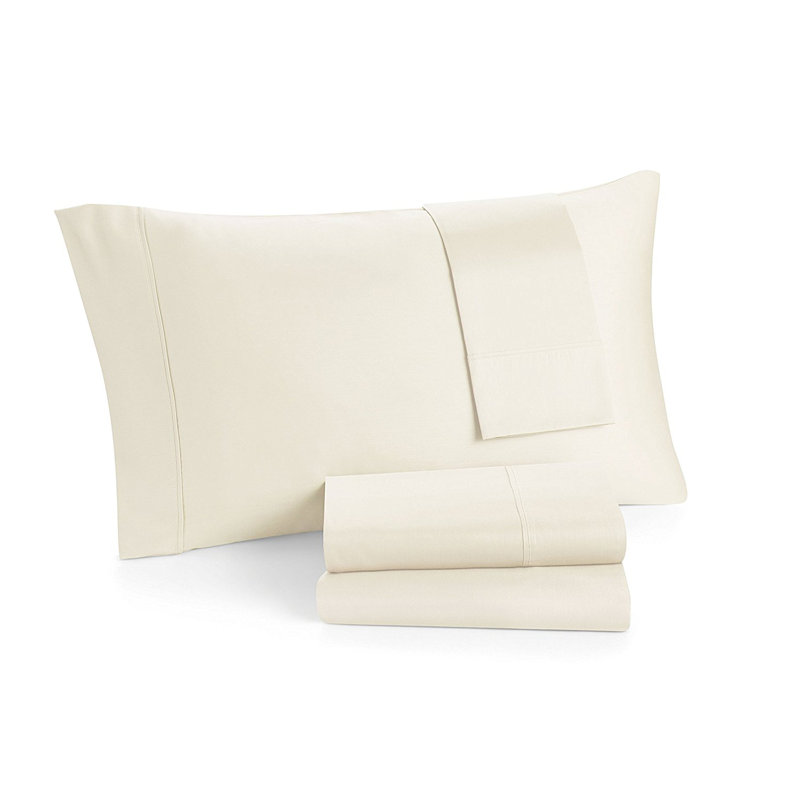 Hotel Bedding Sheet Set, Twin Sheet Set + Fitted Sheet + 2 Pillowcases, Beige