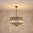 24.4" 8-Light Modern Transitional Crystal Drum Chandelier Matte Black Finish