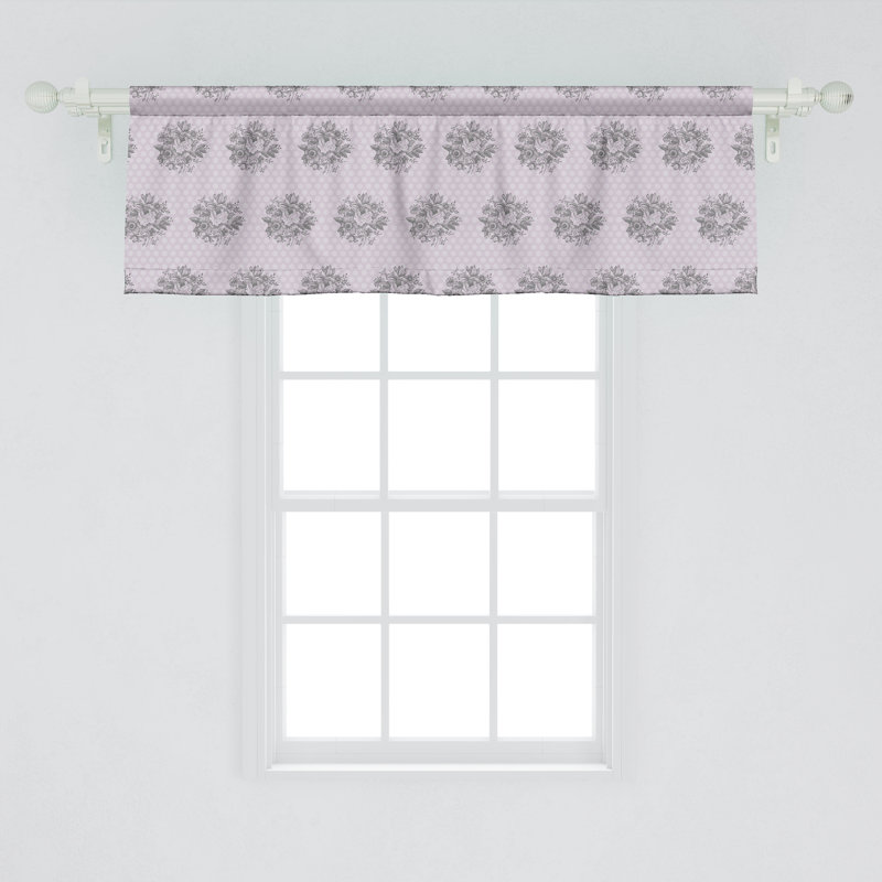 Cantonnière à motif floral Ambesonne, L 54 po x L 18 po