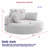 Boneless 55''L Corduroy Chenille Foam Single Swivel Chair, Fluffy Modern Sleeper, 360 Degree Swivel Chair For Living Room, Bedroom, Lounge And Projection Room-585525094