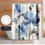 Rideau de douche Botanical Blissful Blue par PI Creative Art