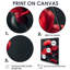Rouge, noir, coquelicots, charme monochrome - coquelicots, ensemble de 6 impressions sur toile-1179965619-1179965618
