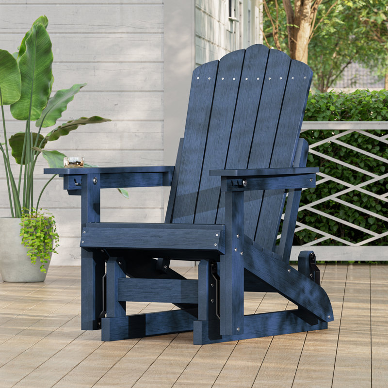Chaise berçante réglable en PEHD Adirondack 3 positions, Marine