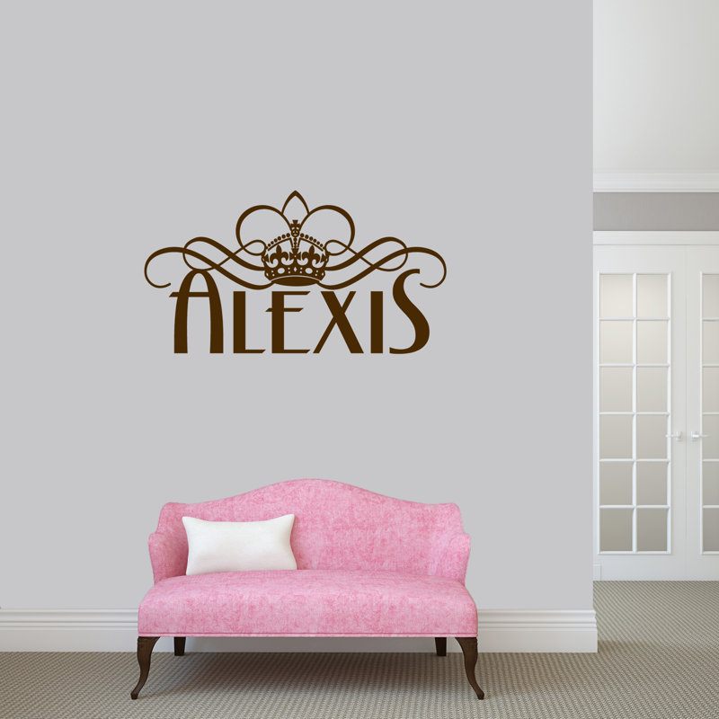 Text & Numbers Wall Decal, Yes, Chocolate Brown