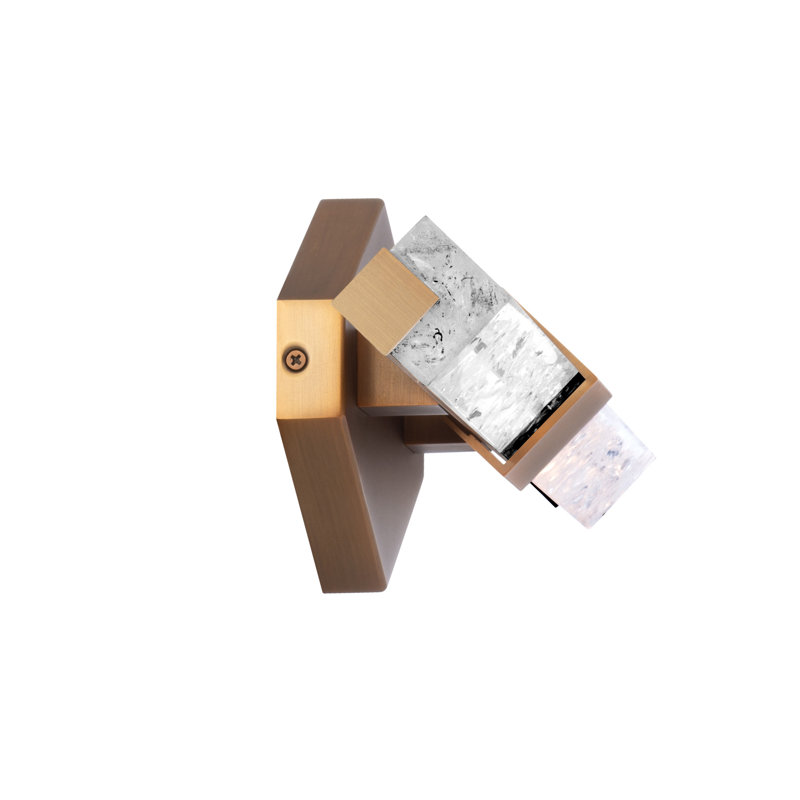 Regal 1-Light Dimmable LED Vanity Light, Aged Brass
