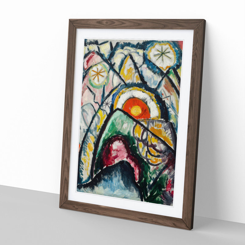 Painting No.1 by Marsden Hartley - Framed Print, 36cm H x 27cm W x 2cm D, Walnut Framed