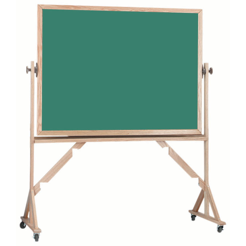 Tableau noir réversible sur pied, Vert, H 4 pi x l 6 pi
