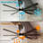 72.7" 8 Blade LED Standard Ceiling Fan DC Motor With Remote Control And Light