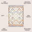 Tapis ivoire / bleu / orange Amir Moroccan Beni Souk-2111709172