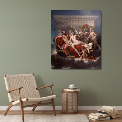 «Mars Being Disarmed by Venus» par Jacques Louis David - Art mural sur toile tendue avec châssis