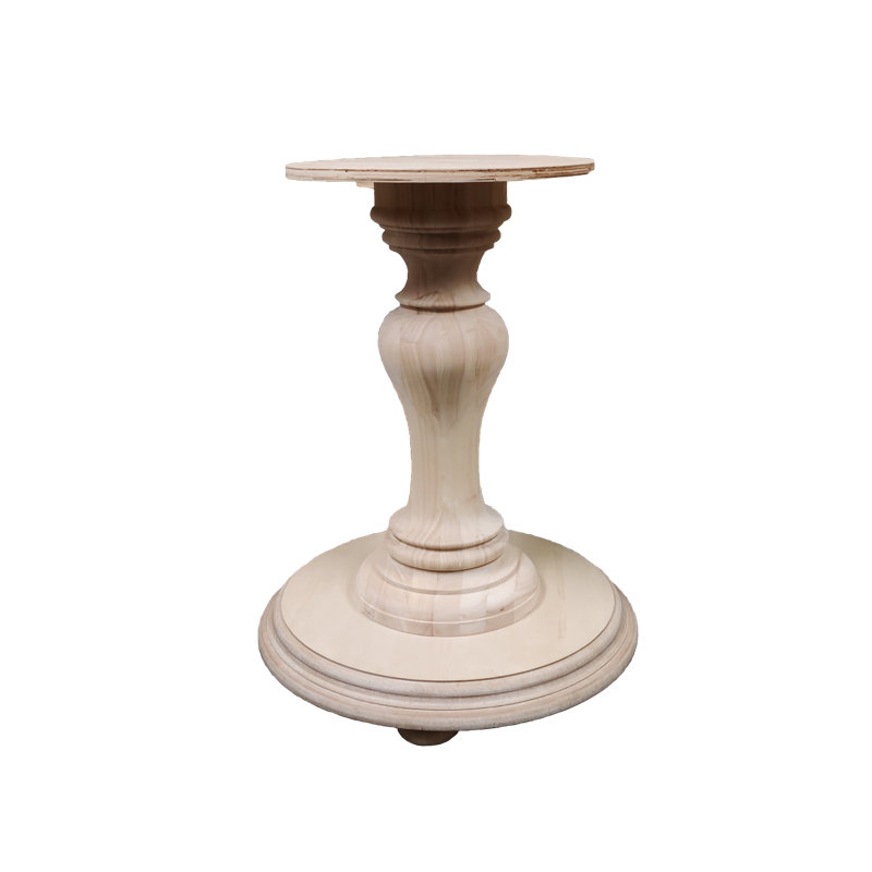 Base de table piédestal Ignasas, 37 po de hauteur, Brun pâle